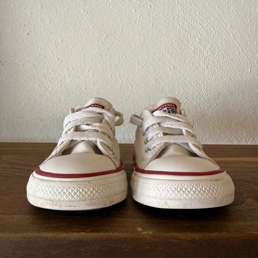 Lot of 2 Converse Chuck Taylor All Star Toddler Sneakers White Size 4 High Low